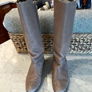 Kate Spade Saturday Taupe Leather/Suede Riding Boots - 9.5
